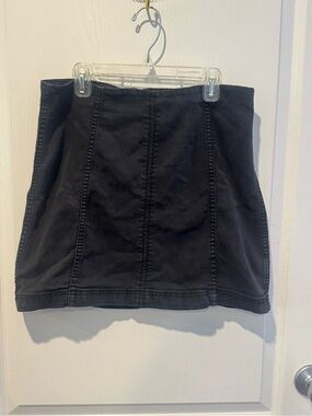 Free People Black Panelled Mini Skirt